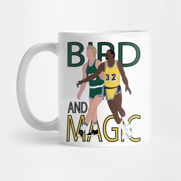 Larry Bird And Magic Johnson by rattraptees